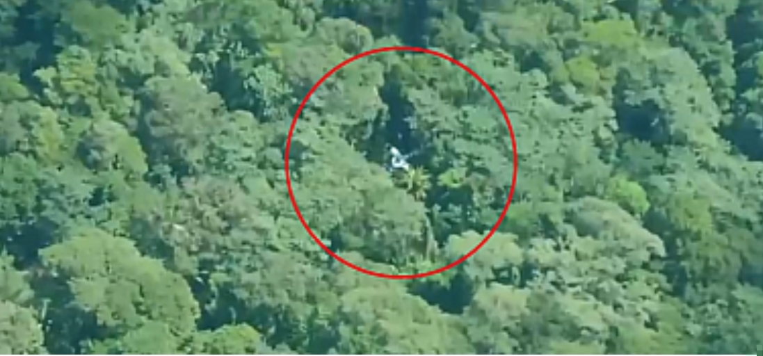 Captura de pantalla de video captado en sobrevuelo.