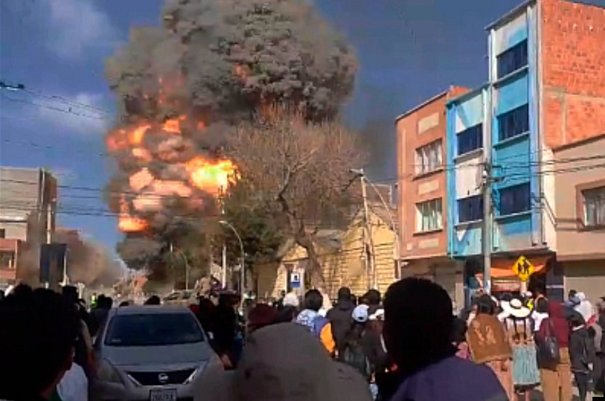 Imagen de segunda explos1ón en Viacha